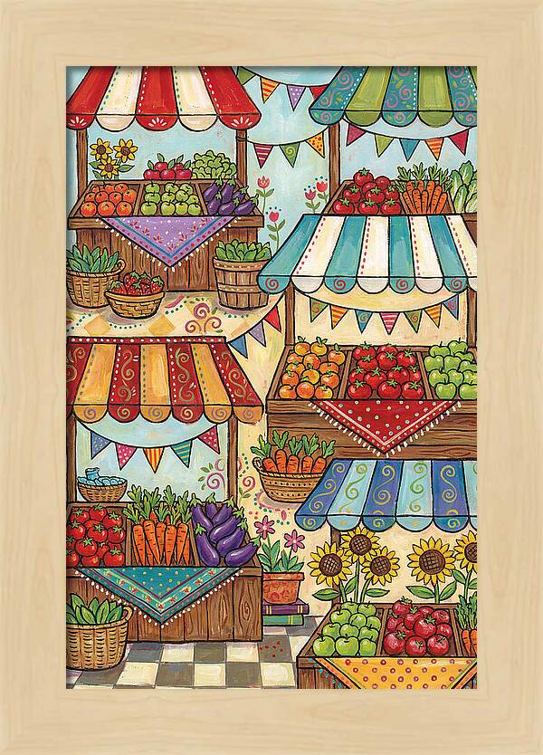Colorful Market Produce Scene