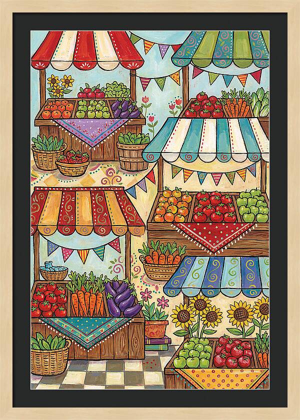 Colorful Market Produce Scene
