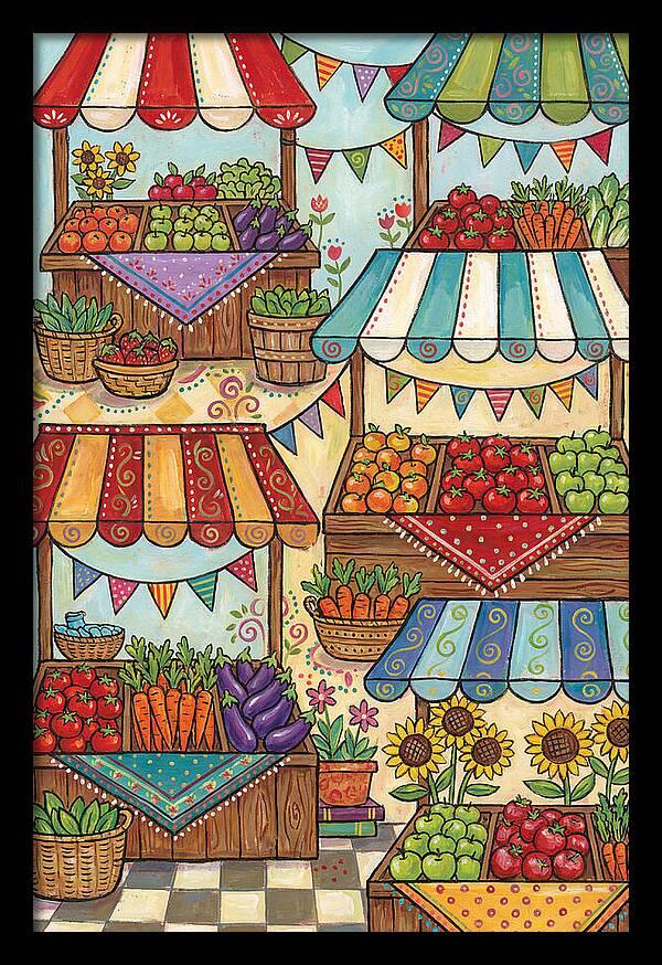 Colorful Market Produce Scene