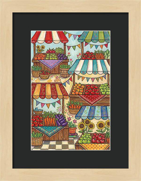 Colorful Market Produce Scene