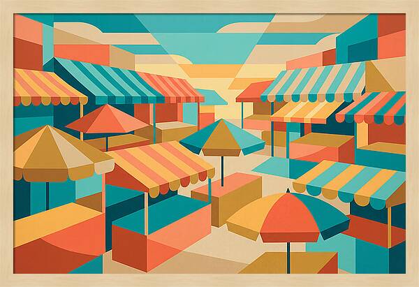 Colorful Market Scene