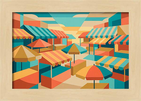 Colorful Market Scene