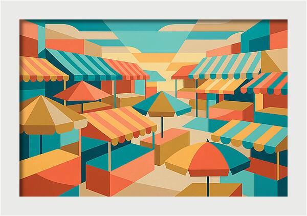 Colorful Market Scene