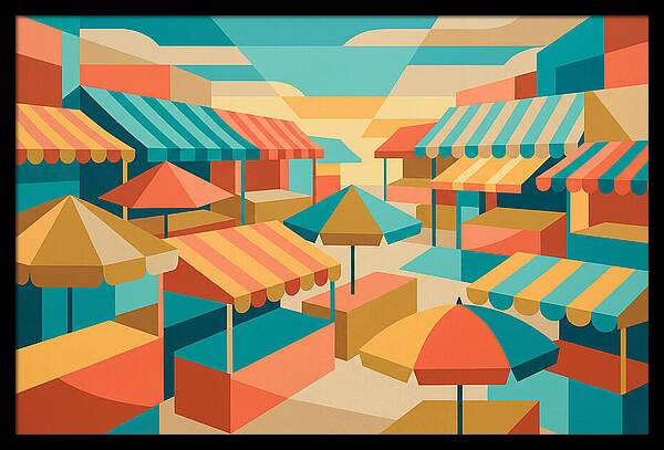 Colorful Market Scene