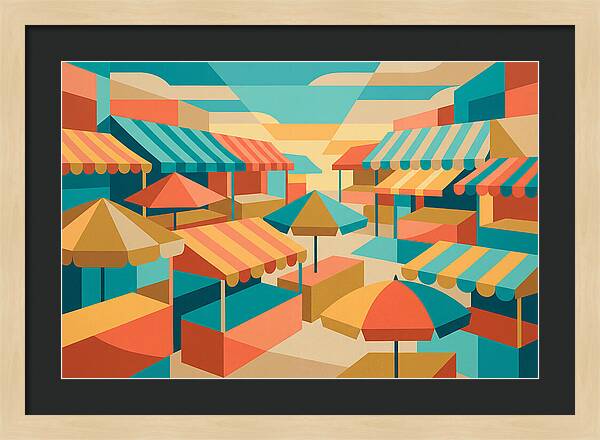 Colorful Market Scene