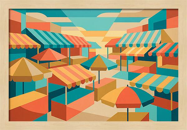 Colorful Market Scene