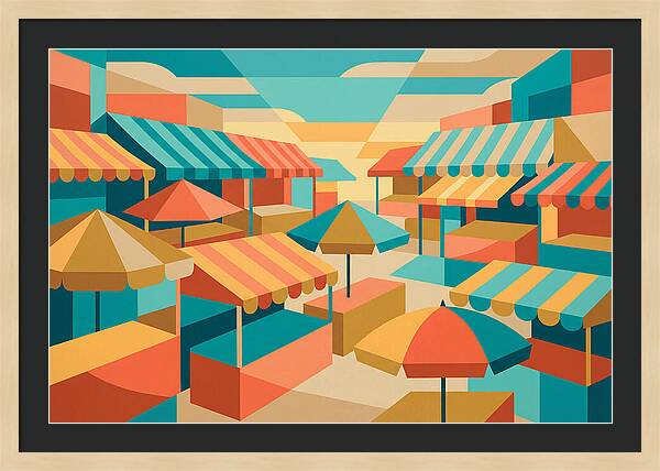 Colorful Market Scene