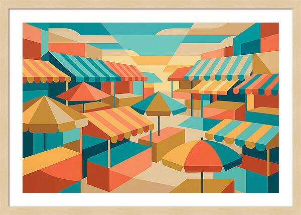 Colorful Market Scene