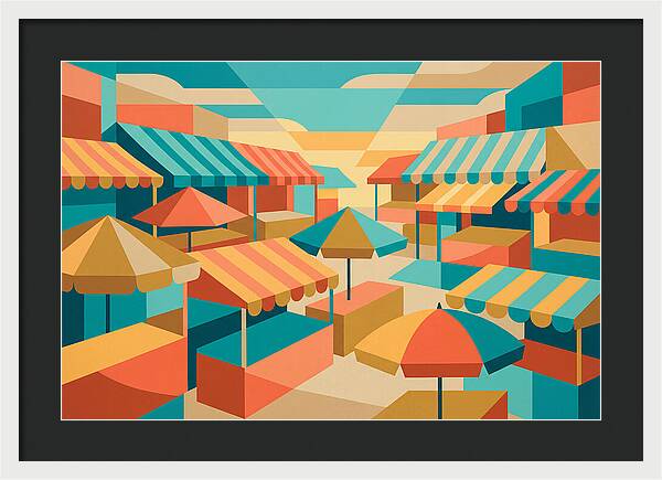 Colorful Market Scene