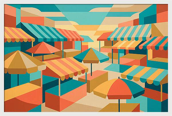 Colorful Market Scene