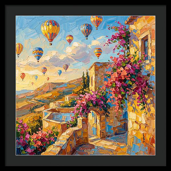 Colorful Mediterranean Balloon Landscape
