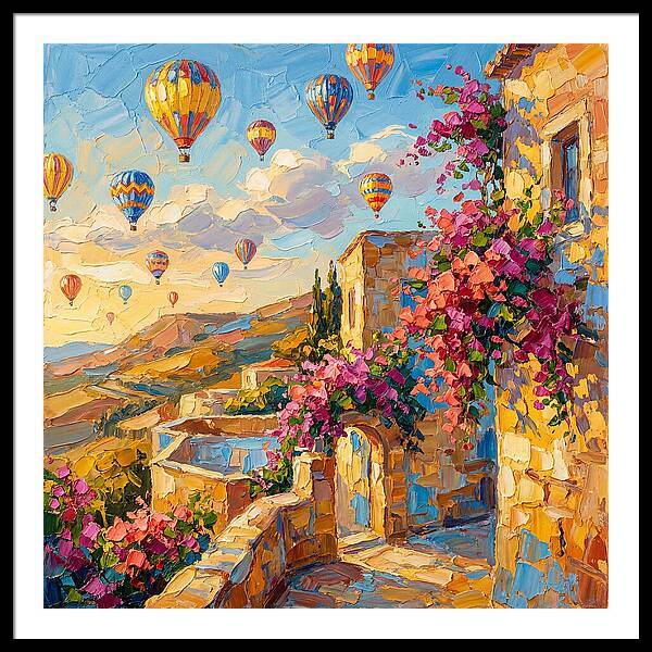 Colorful Mediterranean Balloon Landscape