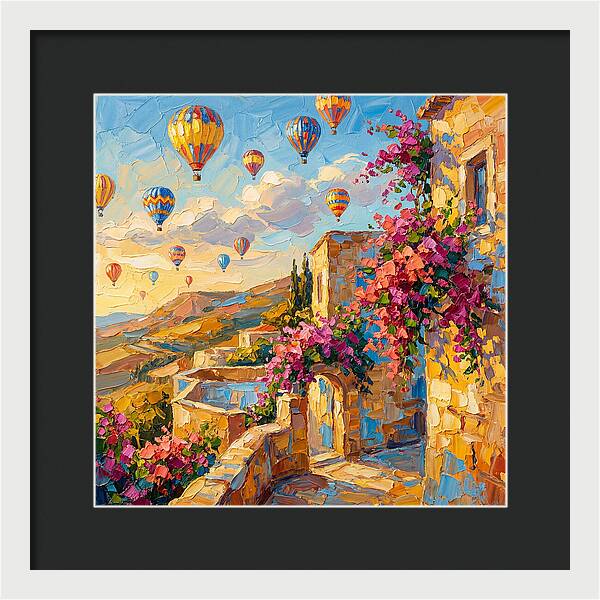 Colorful Mediterranean Balloon Landscape