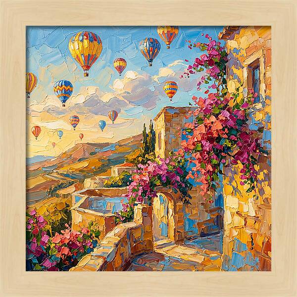 Colorful Mediterranean Balloon Landscape