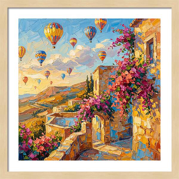 Colorful Mediterranean Balloon Landscape