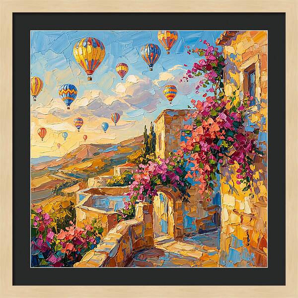 Colorful Mediterranean Balloon Landscape