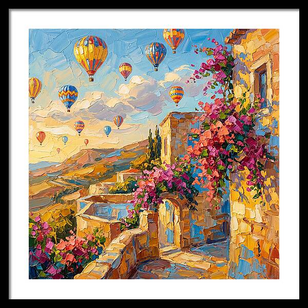 Colorful Mediterranean Balloon Landscape