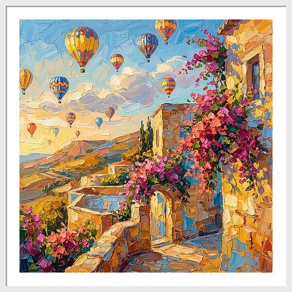 Colorful Mediterranean Balloon Landscape