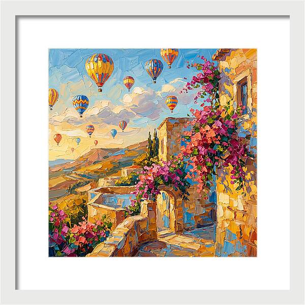 Colorful Mediterranean Balloon Landscape