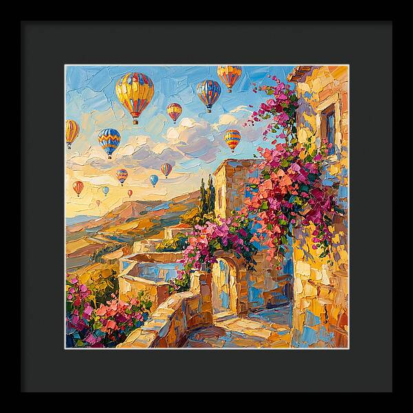 Colorful Mediterranean Balloon Landscape