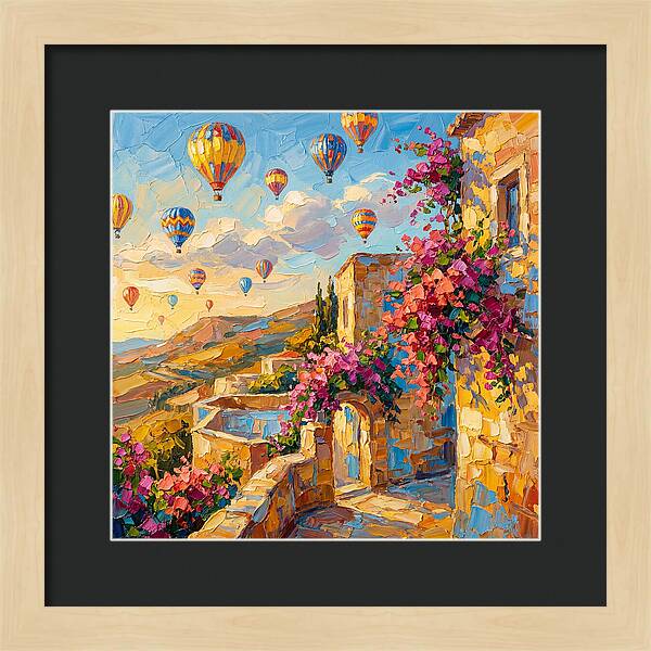 Colorful Mediterranean Balloon Landscape