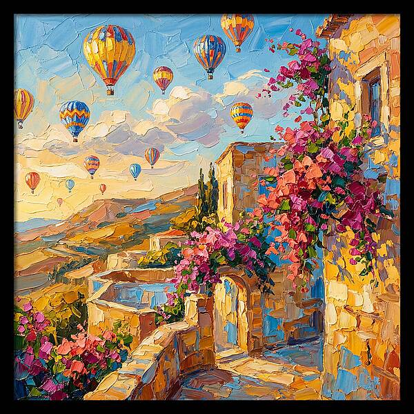 Colorful Mediterranean Balloon Landscape
