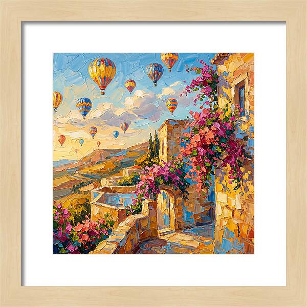 Colorful Mediterranean Balloon Landscape