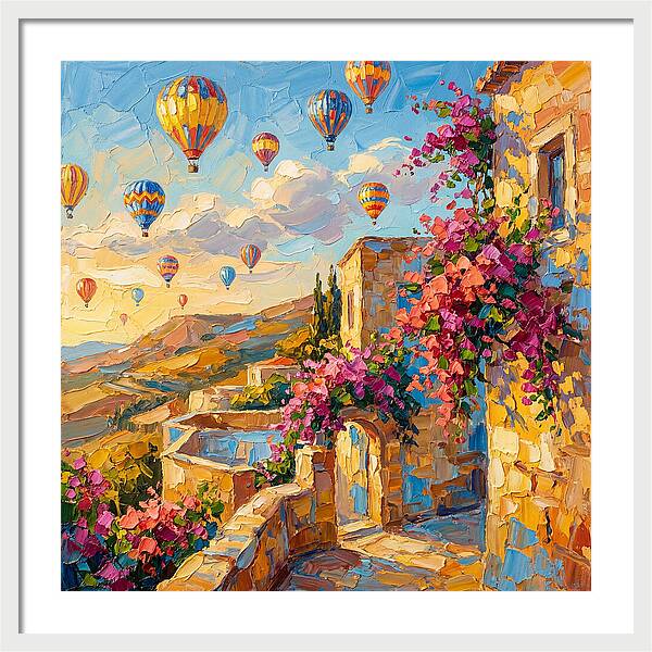 Colorful Mediterranean Balloon Landscape