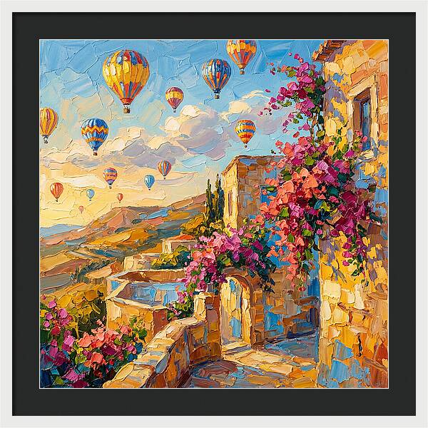 Colorful Mediterranean Balloon Landscape