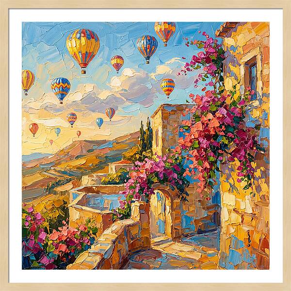 Colorful Mediterranean Balloon Landscape