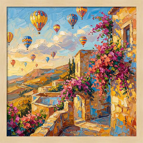 Colorful Mediterranean Balloon Landscape