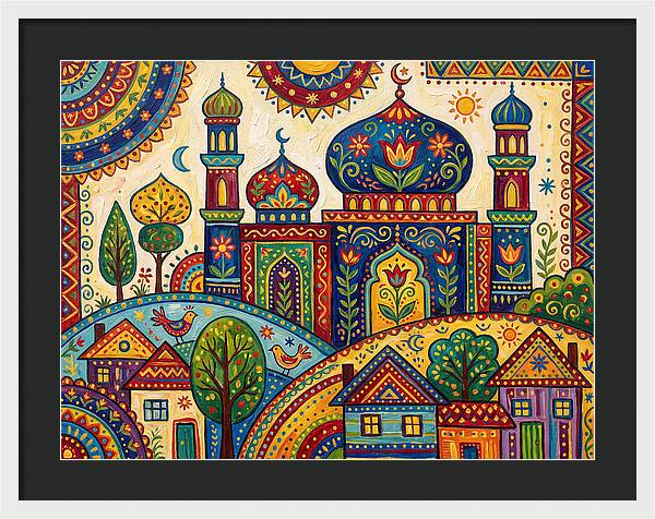 Colorful Mosque Landscape