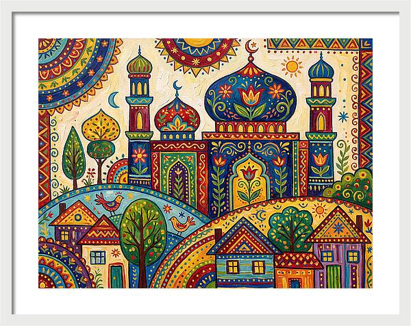 Colorful Mosque Landscape