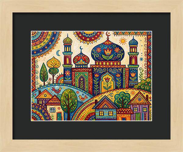 Colorful Mosque Landscape