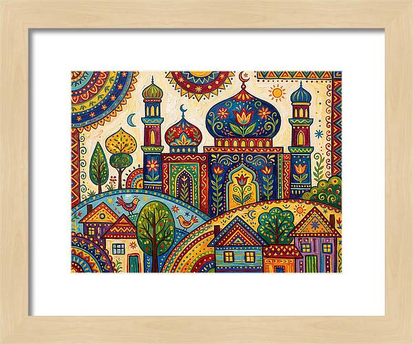 Colorful Mosque Landscape