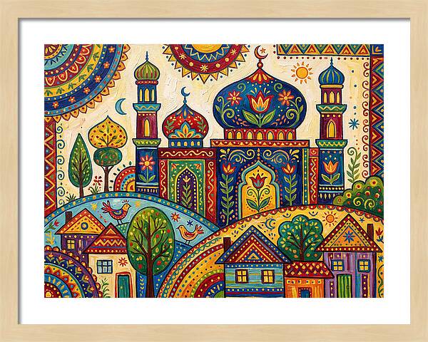 Colorful Mosque Landscape
