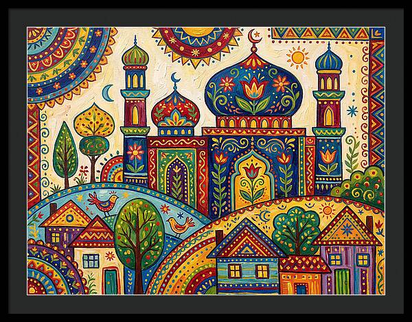 Colorful Mosque Landscape