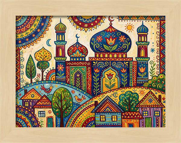 Colorful Mosque Landscape