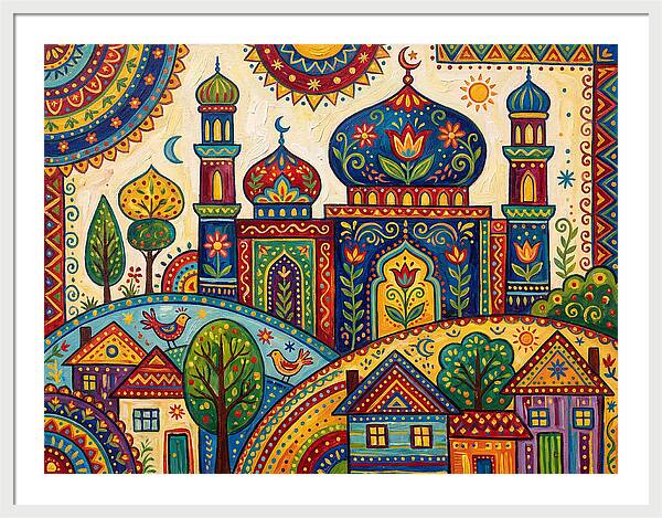 Colorful Mosque Landscape