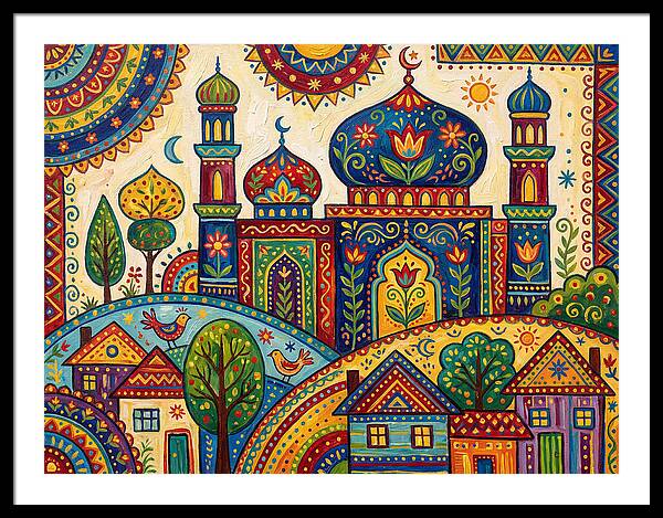 Colorful Mosque Landscape