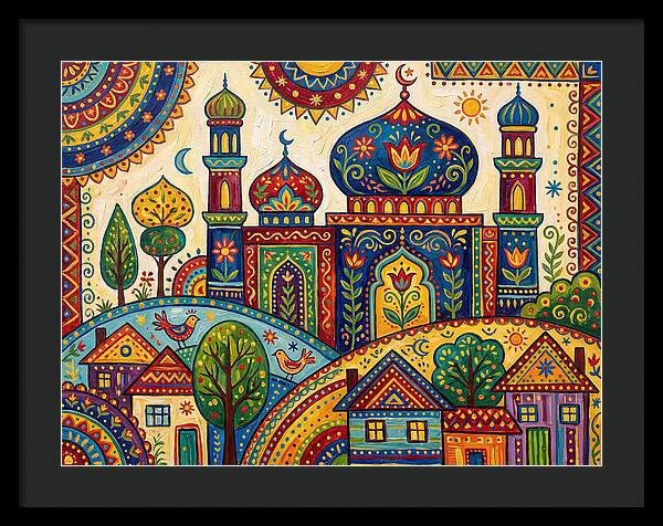 Colorful Mosque Landscape
