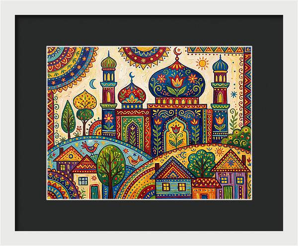 Colorful Mosque Landscape