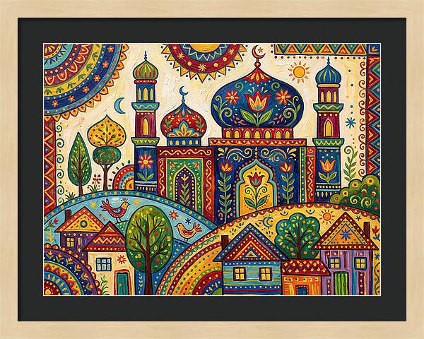 Colorful Mosque Landscape