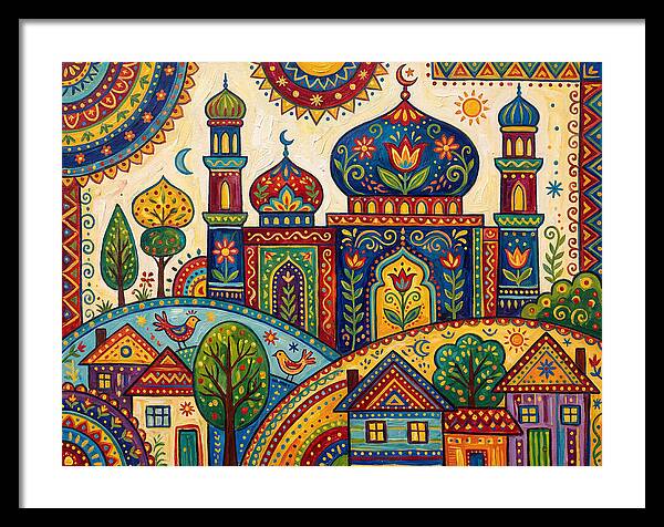 Colorful Mosque Landscape