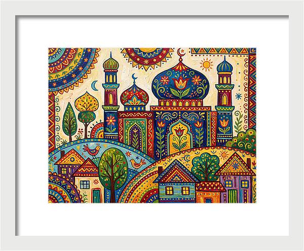 Colorful Mosque Landscape