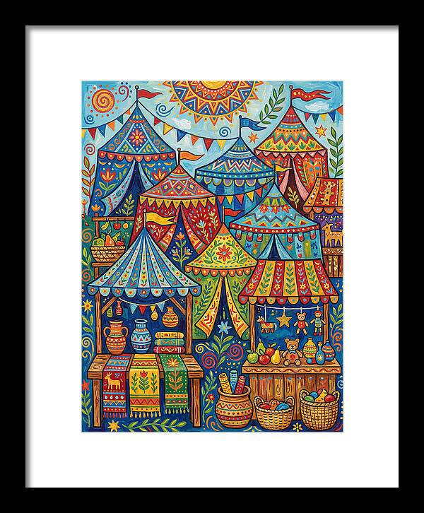 Colorful Outdoor Market Scene