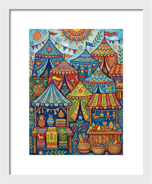 Colorful Outdoor Market Scene