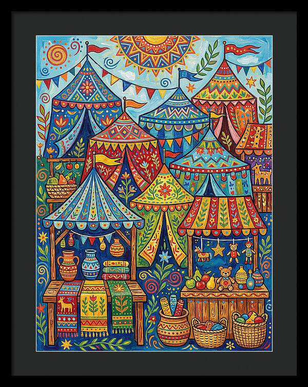 Colorful Outdoor Market Scene