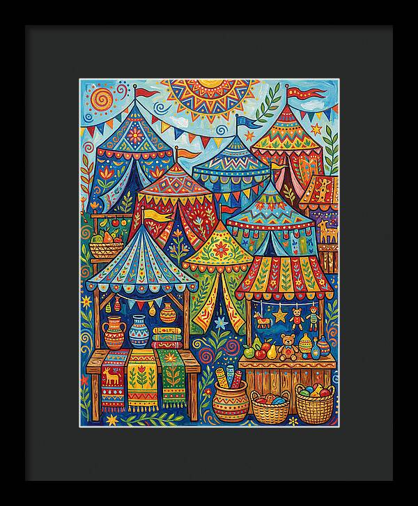 Colorful Outdoor Market Scene