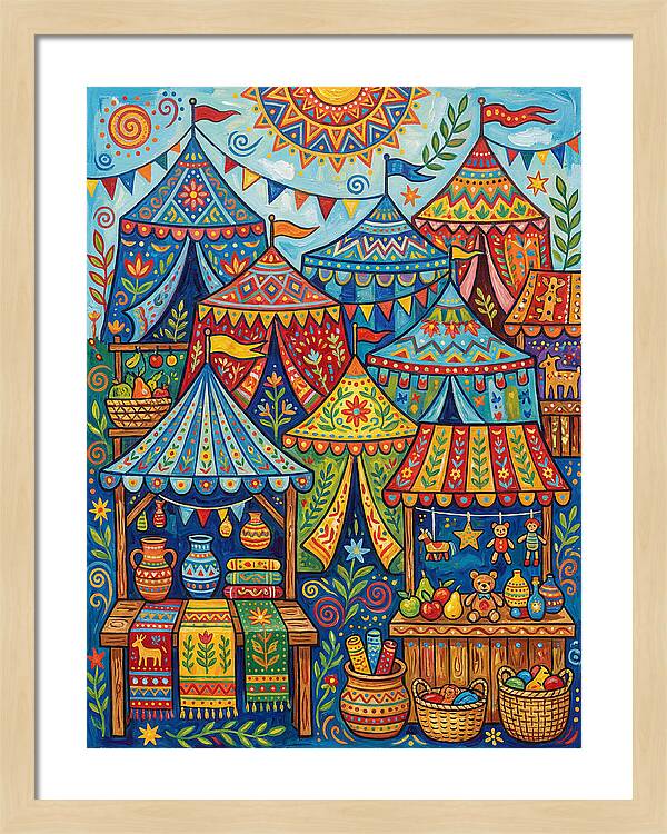 Colorful Outdoor Market Scene